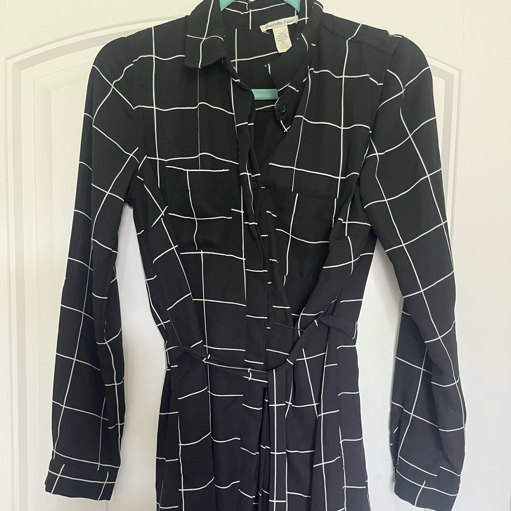Charlotte Russe Medium Checkered Belted Dress